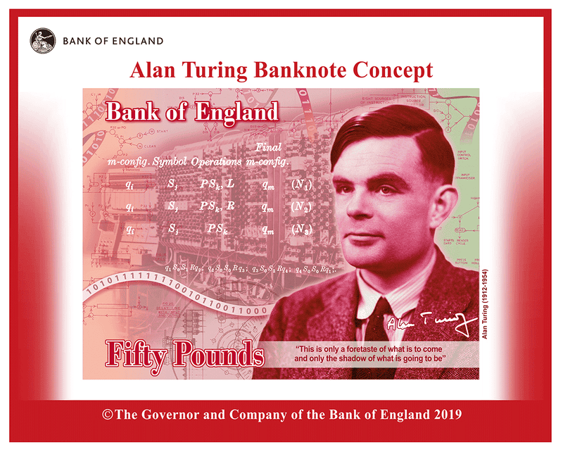 Illustration for article titled Computer Science Legend Alan Turing to Appear on New £50 Note in UK